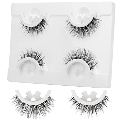 wiwoseo False Eyelashes Self-adhesive Without Glue Reusable Natural Lashes Waterproof 13MM 15MM 2 Pairs Pack