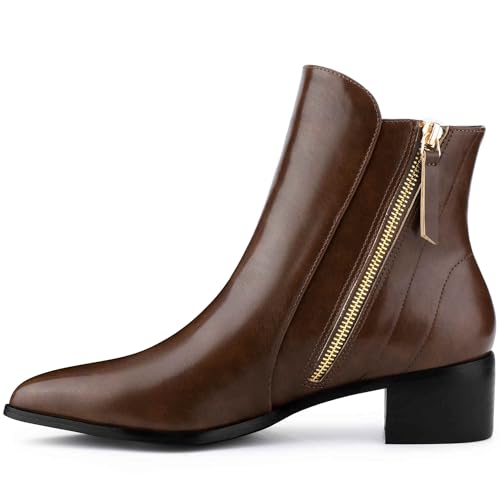 Perphy Pointy Toe Classic Low Heeled Short Ankle Booties