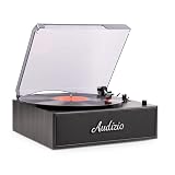 Audizio Reno - Plattenspieler mit Lautsprecher Bluetooth - Retro...