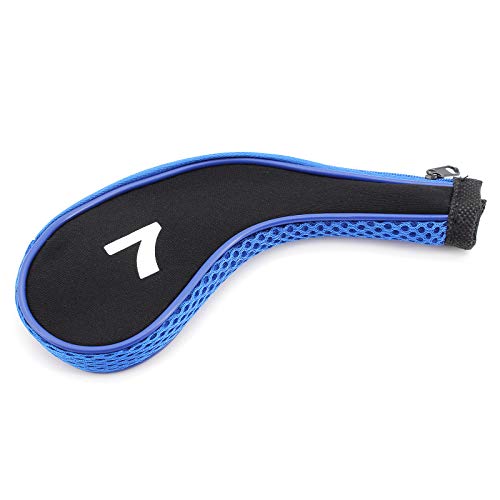 Yuhtech Golfschlägerhauben für Putter, 12 Stück Schlägerhauben Set Golf Club Head Cover Schlägerkopfhüllen Golf Eisen deckt Eisenhauben Kopfbedeckung