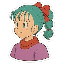 3 Pack Bulma Cinematic Anime Style Art Sticker 2.5" x 3.25"