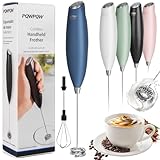 Portable Milk Frother - 15s Creamy Froth, Multifunctional, Battery-Powered, Easy to Clean, Perfect for Travel, Coffee, Matcha, Blended Drinks ! (Blue, 1)