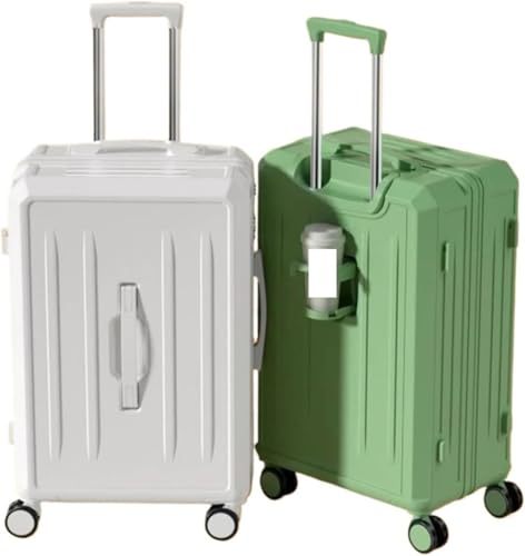 Hard Shell Suitcase Portable Travel Trolley Case Multifunctional Carry On Luggage with USB Charging Port and Cup Holder3