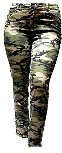 Jack David Womens Plus Size Camo Camouflage Skinny Jeans Cargo Pants2