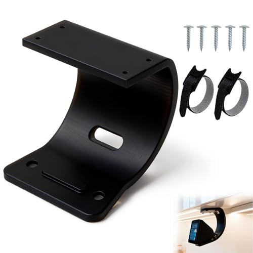 Bamokee Under Cabinet Mount Compatible with Echo Show 5 (1st & 2nd Gen) - Heat-Resistant Kitchen Bracket for Space Saving & Cable Management Secure Magnetic Holder for Smart Display