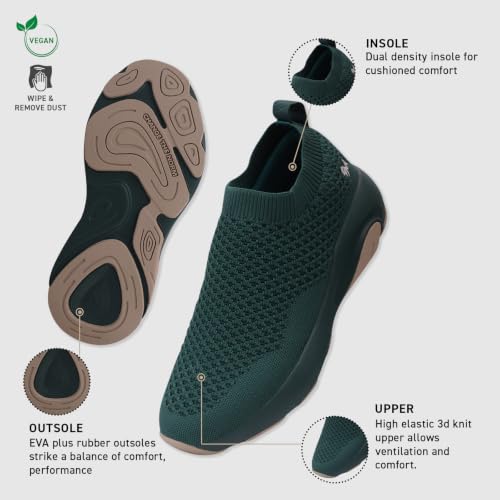 Image of Neeman's Begin Walk Soothe Unisex Slip On Walking Shoes | Breathable Knit Sneakers | Lightweight Cushioned Casual Shoes | Comfortable, Travel & Running Footwear