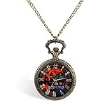 Ideales Geschenk für Sie und Ihn: Zartes Design mit Halloween-Elementen, hochwertige Verarbeitung, machen diese einzigartige Taschenuhr-Halskette zu einem tollen Geschenk. Ideal als Geburtstagsgeschenk, Jahrestag, Party usw. Geeignet für Männer, Jungen, Frauen und Mädchen.