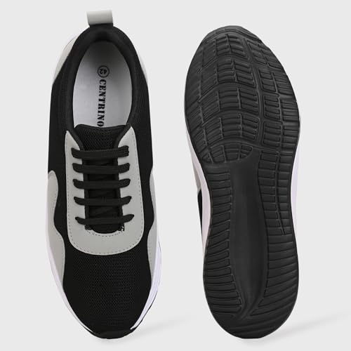 Image of Centrino Platform Sneakers for Men | Casual Shoes for Man Stylish | Chunky Sole Lace-Up Canvas Walking Shoes | Cushioned Insole | Lightweight Breathable Comfortable | Anti-Skid Sole | Mens Shoes New (6820)