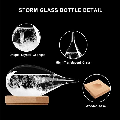 image for SPENDEAL Storm Glass Weather Globe Weather Station Decorative Indoor B