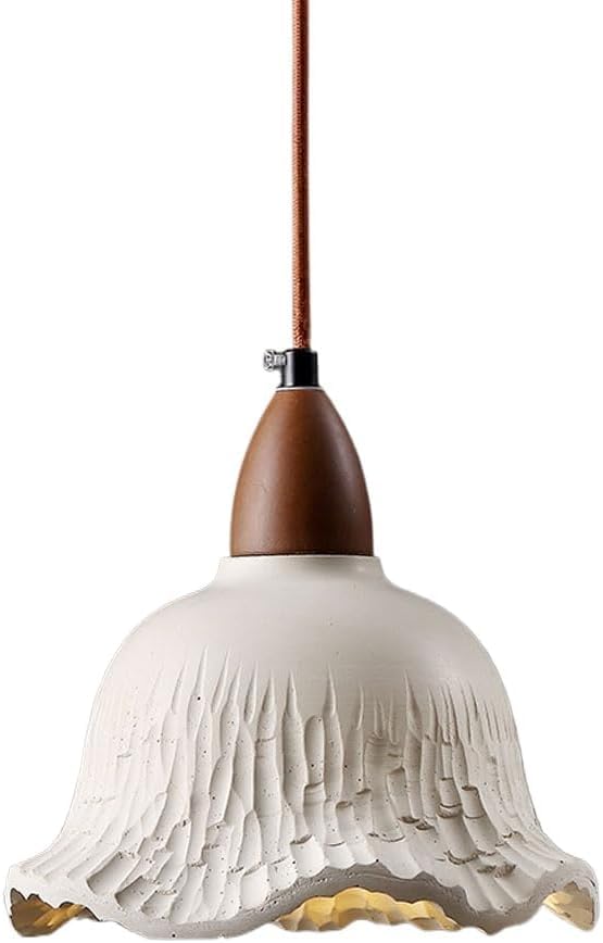 Lustre en ciment béton Rétro : suspension artistique LED haut de gamme