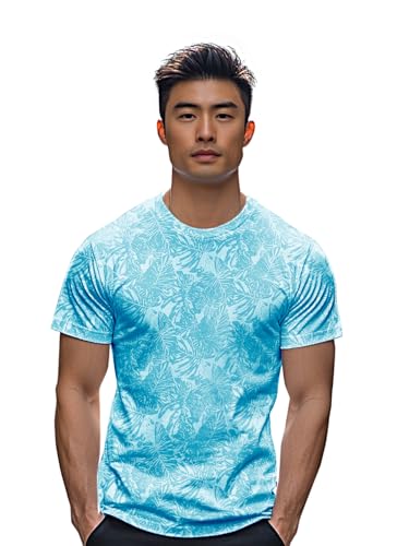Image of Urbano Fashion Men's Printed Half Sleeve Slim Fit Cotton T-Shirt