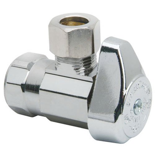 Vanne d'angle BrassCraft TV120601 CHR ANG 1/2x1/4 en laiton chromé haute finition