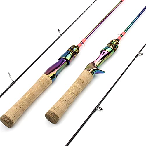 Visstang/visserspaal 1.68m Kleurrijke Solid Tip Trout Lure Hengel Slow 2-8G Carbon Spinning/Casting Rod Ultralight Henang Haspelcombo's (Color : Spinning Rod, Length : 168cm) - Image 3