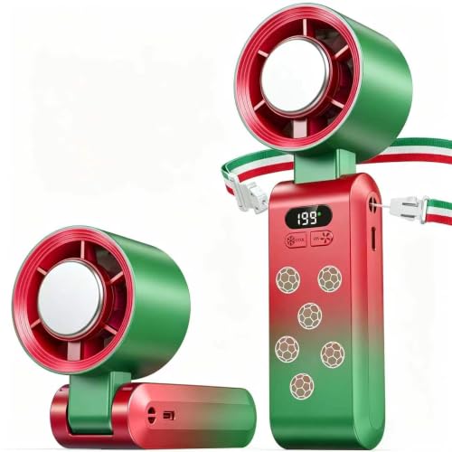 Image of Handheld Portable Turbo Fan with Ice Cooler, Speed (1-199) 5500mAh Rechargeable Personal Fan,[20H Cooling Time] [20000 RPM] Pocket Fans for Travel /Outdoor /Office, Soccer