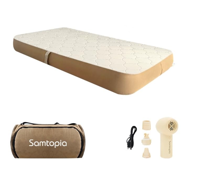 【美品】Samtopia エアーベッド シングル ポンプ付き エアーベッド】 Samtopia 簡単設置エアーマットレス エアー