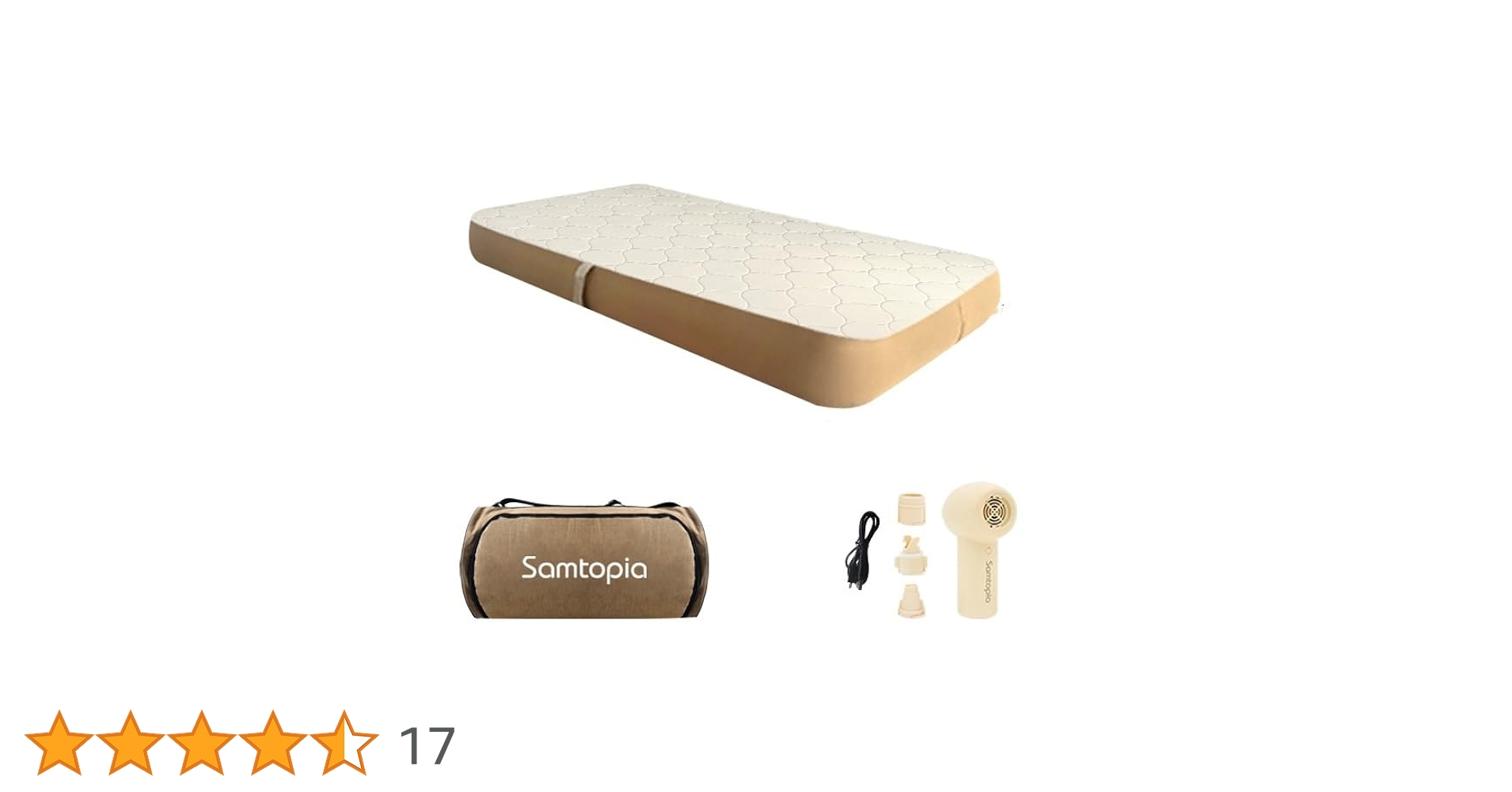 Samtopia ダブルサイズ寝具 エアーベッド　ポンプ、ケース付き Amazon.co.jp: samtopia エアーベッド エアーマット 簡単設置