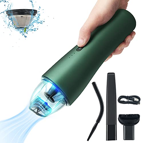 UPEOR Portable Handheld Vacuum Cordless Cleaner - High Power Suction Wireless â€‹ Vacuums Cleaners Powered Mini Handheld Vacuums for for Home Pet Hair Car Cleaning, Auto Accessories Kit