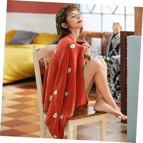 Serviette de bain grande taille drap de douche absorbante corail unie douce confortable