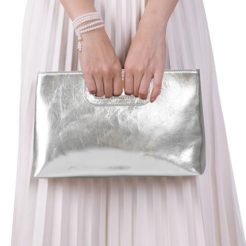 Image of Top Handle Straw Clutch Purses for Women Summer Evening Handbag Vacation Handbags Raffia Woven Beach Bags