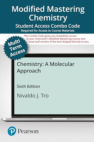 Chemistry: A Molecular Approach -- Modified Mastering Chemistry with Pearson eText + Print Combo Access Code