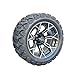 14 Inch Machined Black Panther Golf Cart Wheels & Tires Set of 4, 23x10-14 All Terrain Tires DOT Certified Golf Cart Wheels Compatible with EZGO, Club Car, YMH,5 or 6