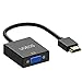 Produktbild uoeos HDMI zu VGA, vergoldetes HDMI zu VGA Adapterkabel (männlich zu weiblich) mit Computer, Desktop, PC, Monitor, Projektor, HDTV, Chromebook, Raspberry Pi, Roku, Xbox und mehr (schwarz), VGA HDMI