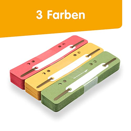 perfect line • 75 Stapling Strips Cardboard, Recycled Cardboard, 250 g/m², Made in Germany (Red, Green, Yellow) - Image 2