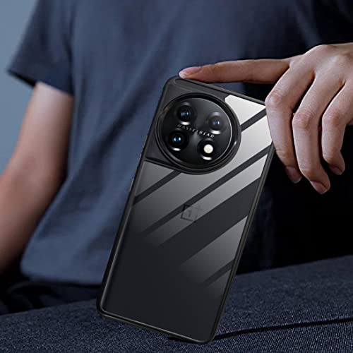 Image of A rtistque TPU Ultra Hybrid Clear Back Cover Case for Oneplus 11R 5G | Drop Protection | Transparent | Smooth Sides Grip - Black