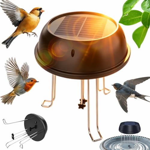 Solar Wiggler for Bird Bath Bird Bath Solar Swing Device Stainless Steel Bird Bath Solar Powered Water Agitator for Garden Pond Decoration Pool Outdoor (1PCS)