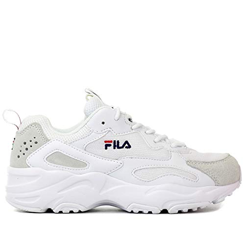 Fila Ray Tracer 1010686 91X - Zapatillas sintéticas con cordones para mujer, color blanco, White, 36.5 EU