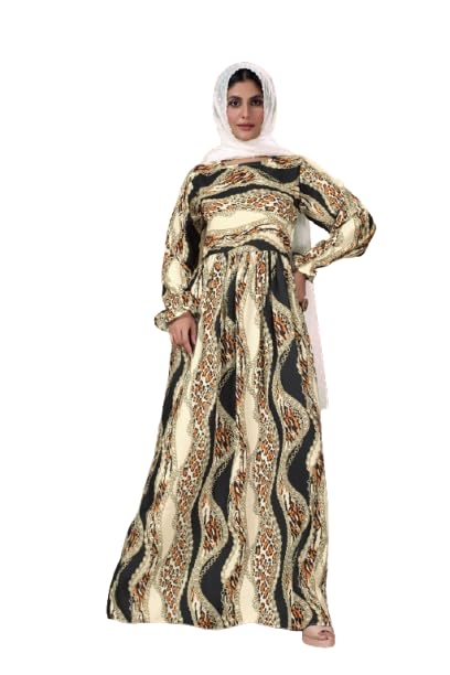 Multy Color Nida Fabric no Transparency Umbrella Pattern Animal Print Bishop Sleeves with Elastic Cuffs Balloon Sleeve Pattern Without Dupatta-image-12