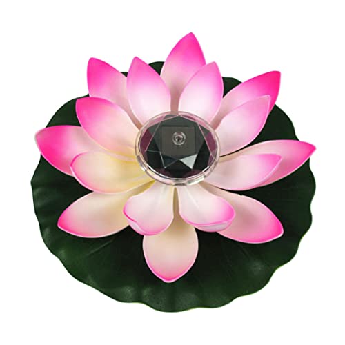 Monetais Stagno Luce di loto Loto artificiale Lampada solare a LED Piscina Decorazione del paesaggio Luce di fiori impermeabile Pendenza di 28 cm
