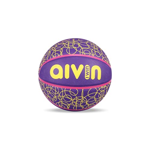 Aivin N’WAAB Basketball – Strong Bounce | Superior Grip | 8 Panels | Molded Durable Rubber Cover with Pebbled Texture for Better Grip - Size 7