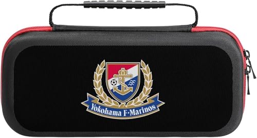 Switchケース 横浜F・マリノス ゲーム機収納袋 おしゃれ 大容量 収納バッグ ゲームカード20枚収納 全面保護 旅行用 持ち運び便利 プレゼント