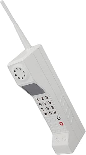 EMUKOEP Modelo de teléfono celular retro a la antigua usanza, adorno vintage de simulación fotográfica para escenario en casa (blanco)