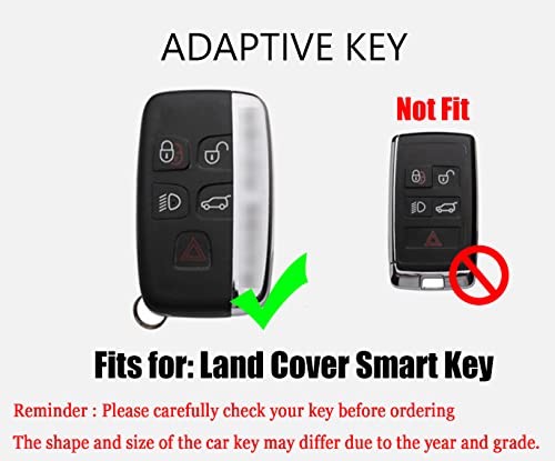 HIBEYO Capa de chave de fibra de carbono para Land Rover Discovery 4 Range Rover LR4 Sport Evoque Fr