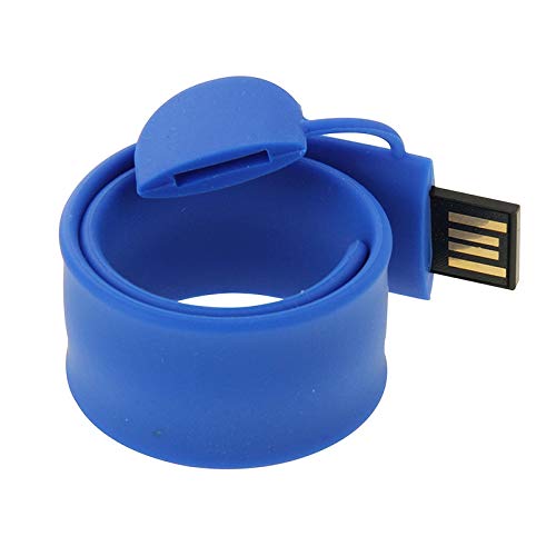 QGT USB Flash Drives Silicone Bracelet USB Flash Disk with 8GB Memory(Dark Blue) (Color : Dark Blue)