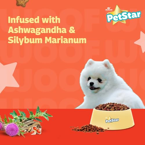 Image of Mankind Petstar Puppy Dry Dog Food (High Protein) Chicken & Wheat Flavor, 1kg (Pack of 3) | Improves Muscle & Strength, Supports Immunity, Protects Liver & Kidney