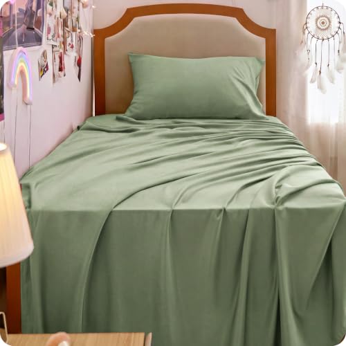 Image of Bedsure PureWoven 100% Rayon Derived from Bamboo, Twin XL Sheets, 3 Pieces