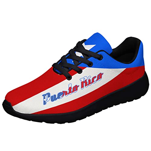 Sonzj-II Puerto Rico Shoes Mens Womens Running Shoes Athletic Casual Puerto Rico Flag Tennis Sneakers Gifts for Friends