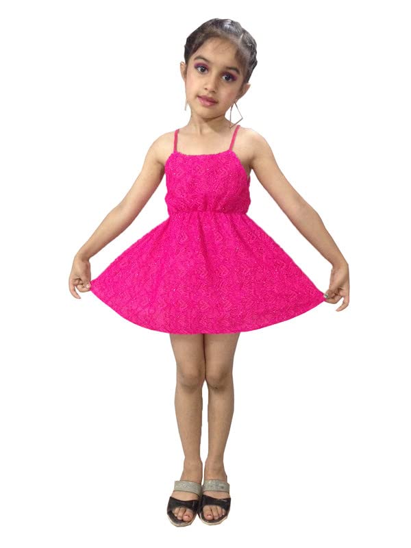 Aglare Cotton Blended froks for Baby Girl Frock for Girls,Frocks for Kid,Frocks.Magenta 14 Purple