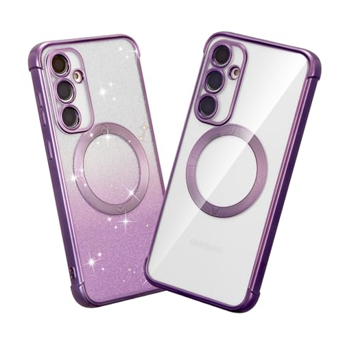 Coque transparente magnétique antichoc 2 en 1 pour téléphone B