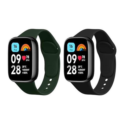 Correas de silicona para Xiaomi Redmi Watch 3 Active, pack 2 miniatura 1