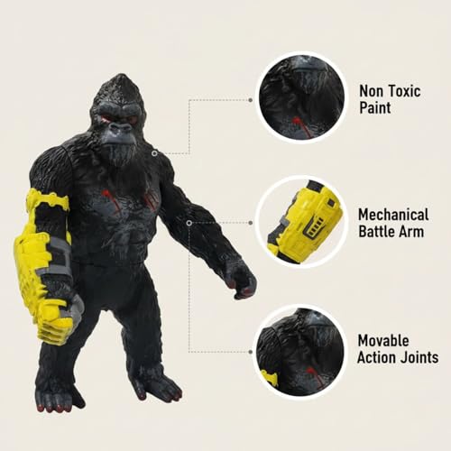 Image of FunBlast Gorilla Action Figure Toy for Kids - Black Gorilla Toy, Toys for Boys 3+Years, Super Hero Toys, Giant Gorilla Toy, Role Play Toy for Kid, Birthday Gift for Kid (Multicolor)