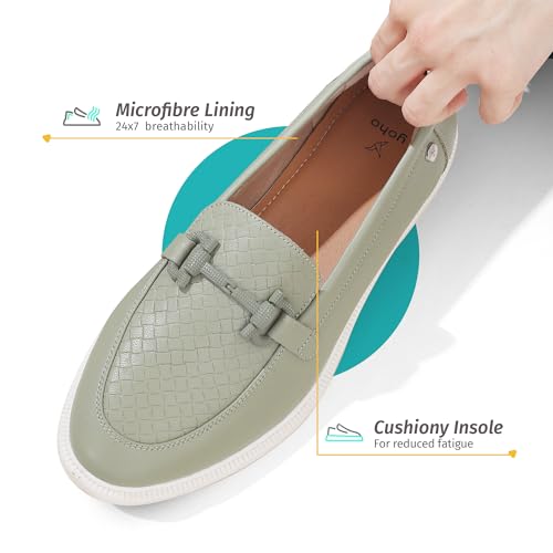 Image of YOHO Bliss Loafers for Women | Comfortable & Stylish Bellies | Fashion Moccasins with Footpharma Footbed | Slip-on for Casual & Formal Wear | 002