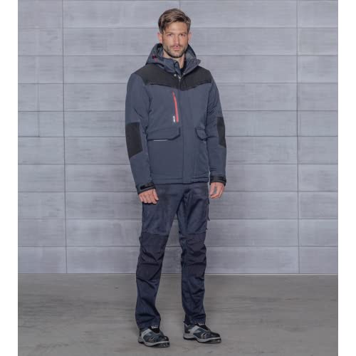 WÜRTH MODYF Winterjacke für Herren Softshelljacke Winter Stretch X in Blau – extra warme Jacke für die kalten Tage - wasserabweisend und winddicht - in der Größe XL