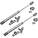 BESTZY 2Pcs 150N Molle a Gas in Lega di Zinco Ammortizzatori A Gas con Viti Gas Porta dell'armadio Pistone a Gas per Ante dei Mobili della Cucina (Argento)