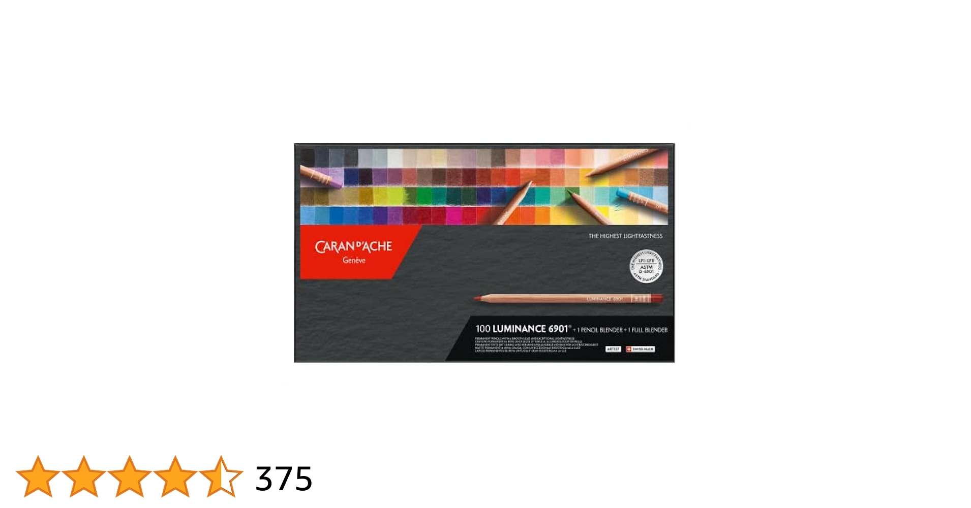 CARAN D'ACHE LUMINANCE 6901 100色セット Caran d'Ache Luminance 6901 Box of 100 Individual Coloured