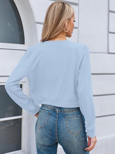 Image of Heymoments Women's Thin Shrugs Long Sleeve Lightweight Cropped Tops Open Front Cardigan for Dress S-2XL