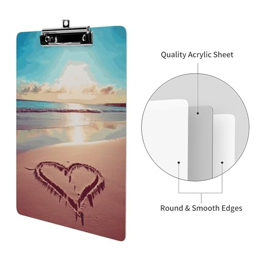 Porte-bloc acrylique robuste Love Beach accessoire bureau tendance